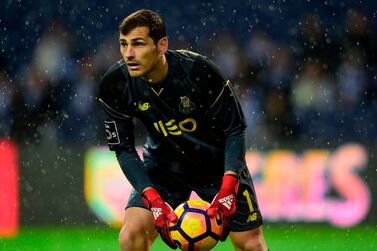 Porto's Spanish goalkeeper Iker Casillas is not the first footballer to have a cardiac-related illness. Miguel Riopa / AFP