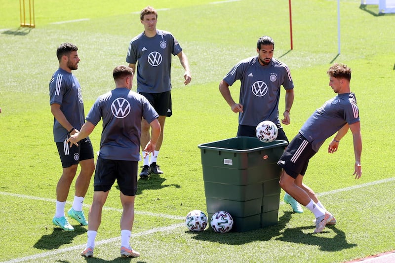 Germany players at training. Getty