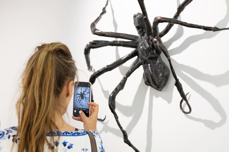 Hauser & Wirth placed the fair’s biggest sale with Louise Bourgeois’s 1996 bronze sculpture Spider IV for $22.5 million. Photo: Art Basel