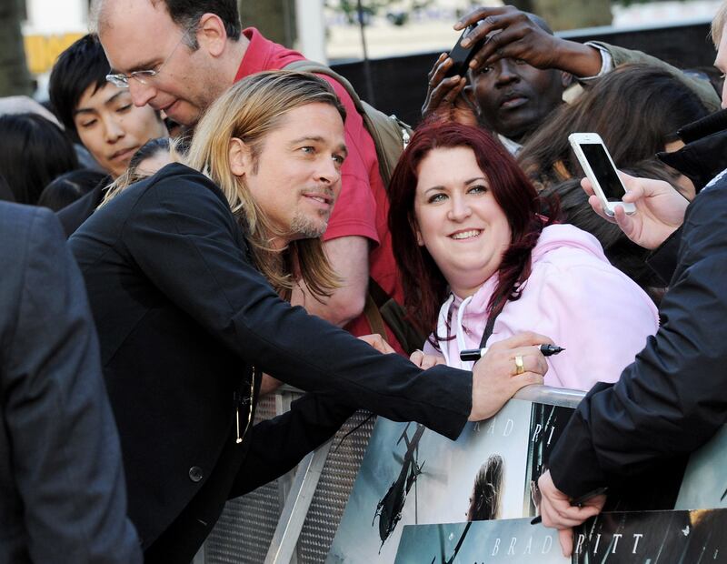 LONDON, ENGLAND - JUNE 02:  (EMBARGOED FOR PUBLICATION IN UK TABLOID NEWSPAPERS UNTIL 48 HOURS AFTER CREATE DATE AND TIME. MANDATORY CREDIT PHOTO BY DAVE M. BENETT/GETTY IMAGES REQUIRED)  Actor Brad Pitt attends the World Premiere of 'World War Z' at The Empire Cinema Leicester Square on June 2, 2013 in London, England.  (Photo by Dave M. Benett/WireImage for Paramount) *** Local Caption *** Brad Pitt