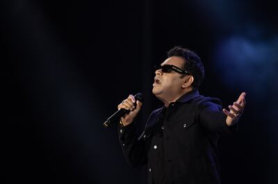 A R Rahman will be making his debut in Abu Dhabi at Etihad Arena. Here he is performing at Jubilee Stage, Expo 2020 Dubai. Photo: Expo 2020 Dubai