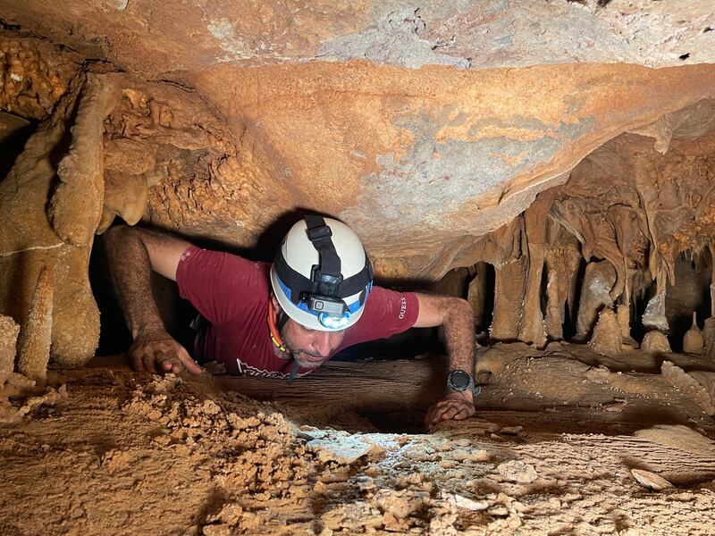 The cavers have written a book about Oman's cave system, ranging from expert level explorations to family-friendly adventures. Photo: Nabil Alsaqri