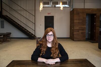 Toby Moskovits, principal of Heritage Equity Partners LLC, sits for a photograph at one of her properties in the Bushwick neighborhood of the Brooklyn borough of New York, U.S., on Thursday, March 29, 2018. Moskovits developed work spaces near the East River and down the street from ConsenSys Inc., a startup that develops applications and tools for blockchain technology, in the Bushwick neighborhood of Brooklyn. Photographer: Holly Pickett/Bloomberg