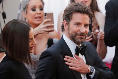 91st Academy Awards - Oscars Arrivals - Red Carpet - Hollywood, Los Angeles, California, U.S., February 24, 2019. Bradley Cooper with wife Irina Shayk. REUTERS/Lucas Jackson