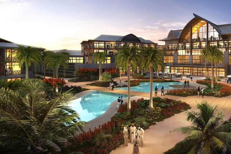 A rendering of Lapita, a Polynesian-themed four-star resort that is part of the theme parks project. Courtesy Dubai Parks and Resorts