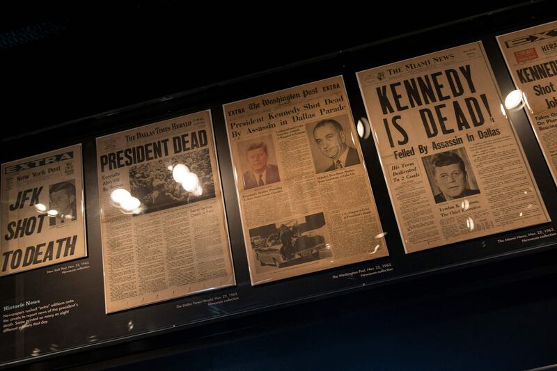 The historic front pages from US newspapers announce Kennedy's assassination. AFP