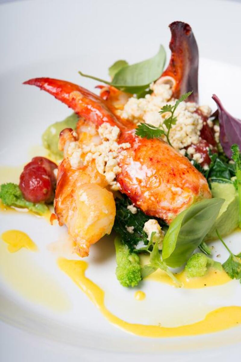 Roasted lobster, sauteed turnip tops, olive oil zabaione. Courtesy of Frankie's Italian Bar & Grill