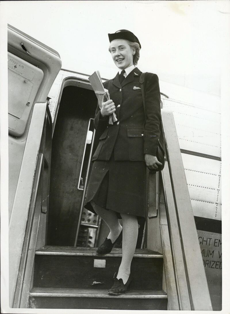 Miss Dorothy West, a Hostess on a British European Airways, Viking, photographed at Northolt, Northolt. (Photo by Hulton Archive/Getty Images)