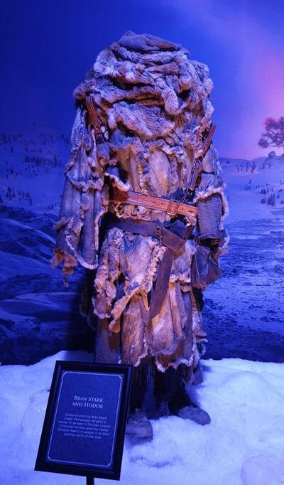 Hodor's costume, as seen at the Touring exhibition. Nyree McFarlane / The National 