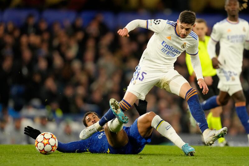Federico Valverde - 8: Played down the right and caused Chelsea plenty of problems, particularly in opening 45 minutes. AP