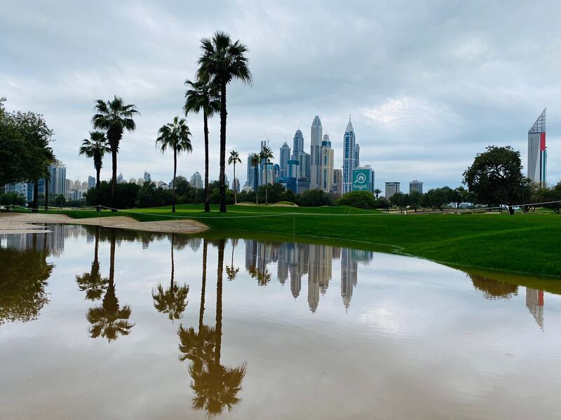 A new water hazard has emerged next to the fifth hole on the Majlis Course.