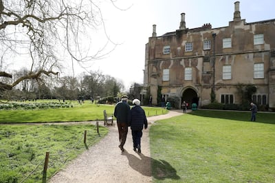 ROMSEY, ENGLAND - MARCH 21: People out walking and enjoying the spring sunshine at Mottisfont one of the National Trust parklands on March 21, 2020 in Romsey, United Kingdom. The National Trust, a charitable organisation that manages private parkland across the United Kingdom, said that during the COVID-19 outbreak it plans "to keep as many of our gardens and parklands open, free of charge, alongside coast and countryside, to encourage the nation to enjoy open space, while observing social distancing measures." Coronavirus (COVID-19) has spread to at least 186 countries, claiming nearly 12,000 lives and infecting more than 286,000 people. There have now been 3,983 diagnosed cases in the UK and 177 deaths. (Photo by Naomi Baker/Getty Images)