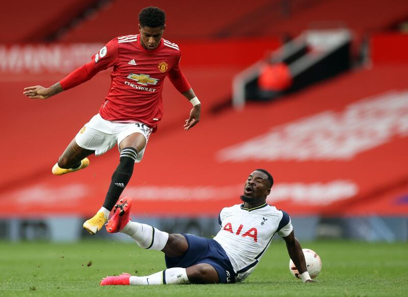 Marcus Rashford - 4: Another who had a good opening minute as he drove forward towards Aurier from the start. Also closed Hugo Lloris down frequently but was too peripheral as Tottenham completely bossed the game. AFP