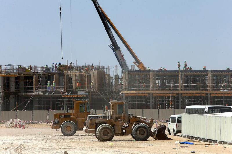 Work continues at the Lapita hotel project. Satish Kumar / The National