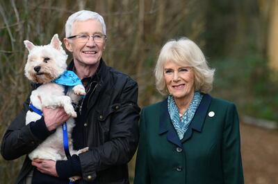 Paul O'Grady with Queen Consort Camilla appeared together in a one-off special of Paul O'Grady's TV show For The Love Of Dogs to mark 160 years of Battersea Dogs and Cats Home. PA News 