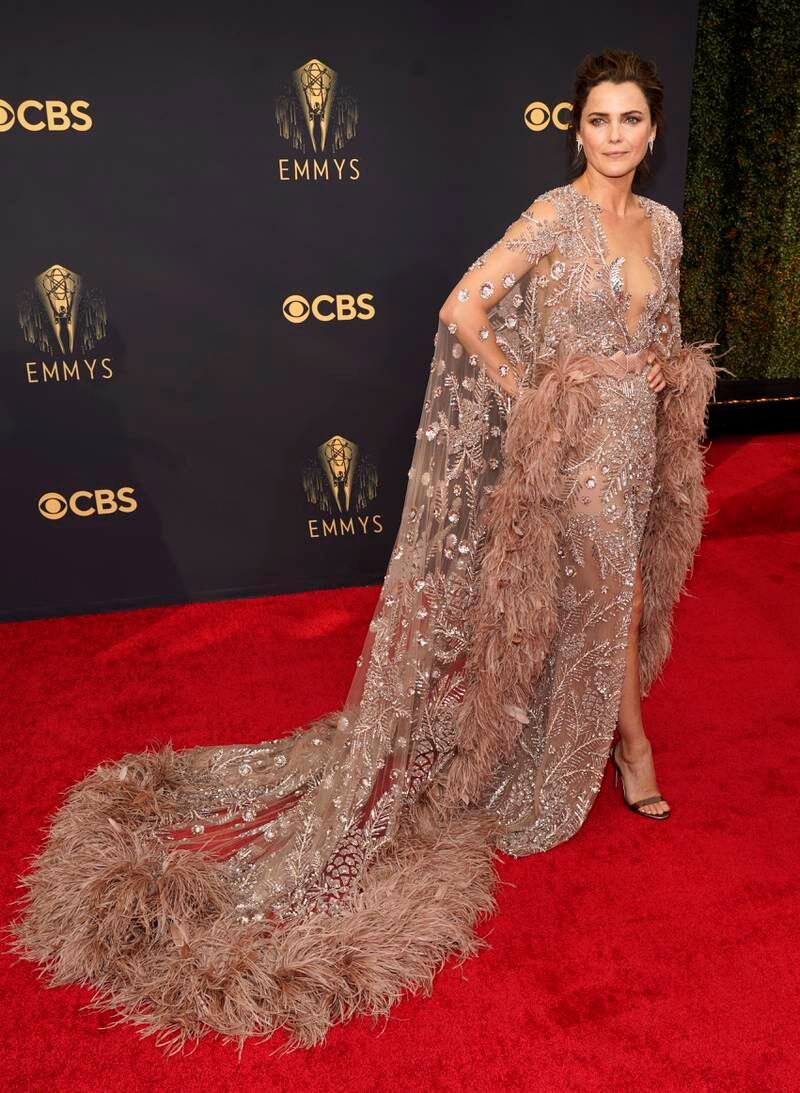 Keri Russell in Zuhair Murad, at the 73rd Primetime Emmy Awards. Getty Images