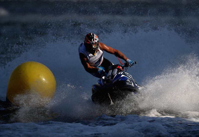 Slaven Ivancic of Croatia  race in the Ski Division GP1 during qualifying for the  UIM-ABP Aquabike Class Pro Circuit.  Getty Images
