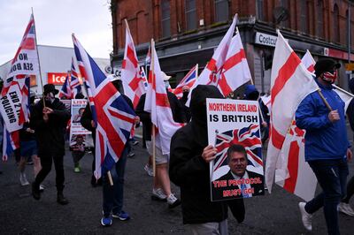 Northern Irish unionists have objected to the terms of the protocol. Reuters 