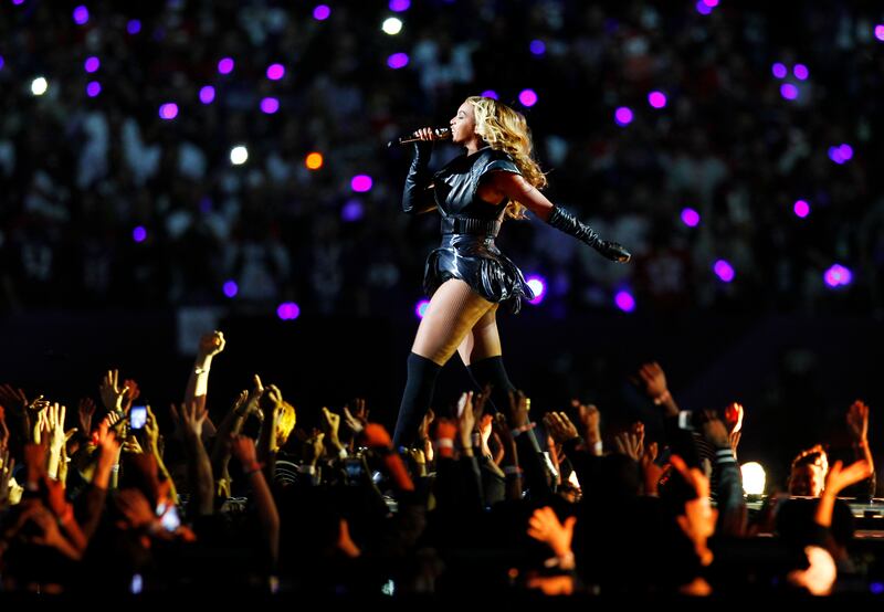 Beyonce performs during the half-time show at NFL Super Bowl XLVII in New Orleans, Louisiana, on February 3, 2013. Reuters