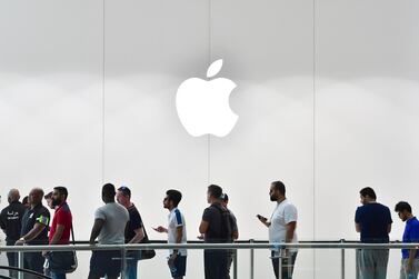 The Apple Store in the Mall of the Emirates was temporarily closed due to an outbreak of Covid-19 among staff. Reuters. AFP