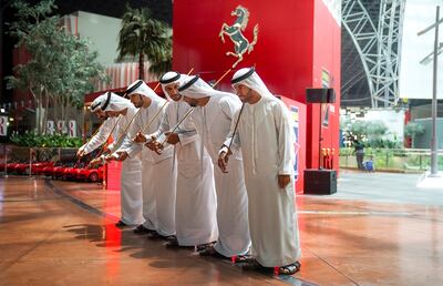 Ayala dancers at the Abu Dhabi theme park. Photo: Ferrari World