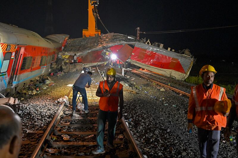 At least 288 people were killed and more than 850 injured in a horrific three-train collision in India, officials said. AFP