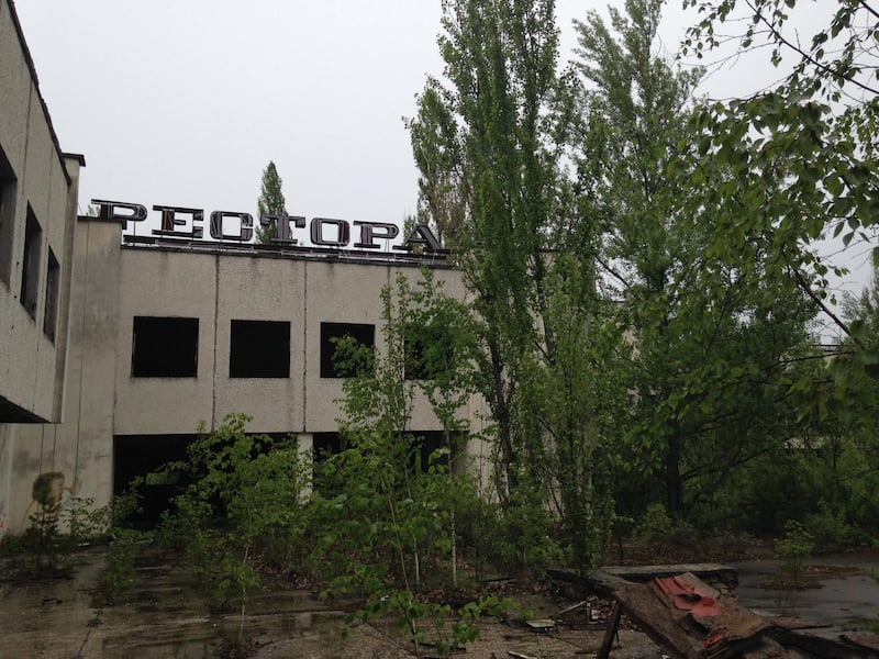 One of Pripyat’s 27 restaurants and cafes, left to the elements since 1986.