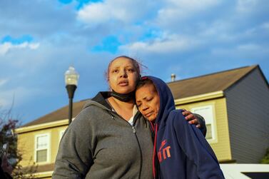 Hazel Bryant reacts after her niece, 16-year-old Makiyah Bryant, was fatally shot by a police officer in Columbus, Ohio. Reuters