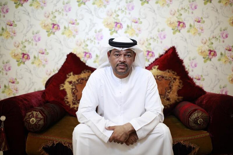 Emirati Hashel Al Naqbi, at his home in Kalba, feels the weight of his debts. Sarah Dea / The National
