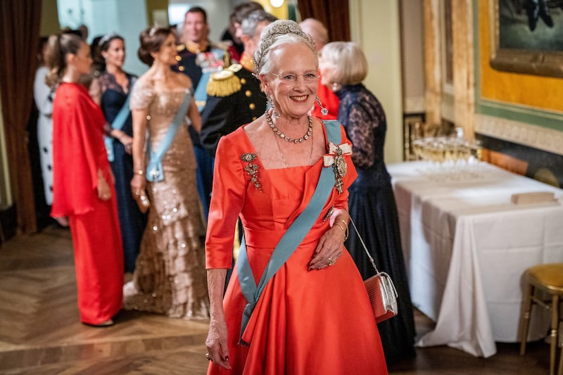 Queen Margrethe at the Royal Theatre in the Danish capital before a gala performance during the celebration of her 50th anniversary on the throne in September 2022. EPA