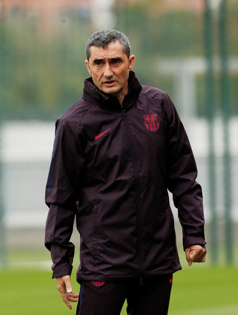 Barcelona coach Ernesto Valverde. Reuters