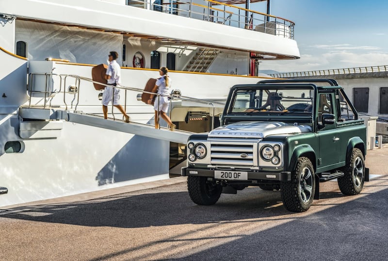 That Defender looks more comfortable than the boat. All photos courtesy Overfinch