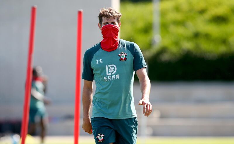 SOUTHAMPTON, ENGLAND - MAY 19: Jack Stephens as Southampton FC players return to training following Covid-19 restrictions being relaxed, at the Staplewood Campus on May 19, 2020 in Southampton, England. (Photo by Matt Watson/Southampton FC via Getty Images)
