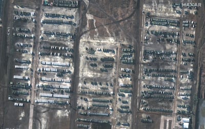 A satellite image shows Russian forces in Soloti, Russia. Reuters