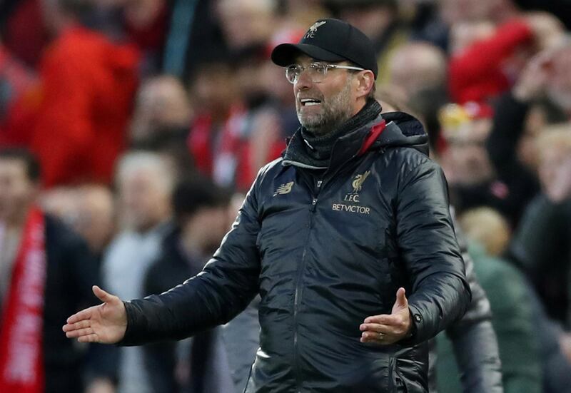 Juergen Klopp reacts with frustration. Reuters