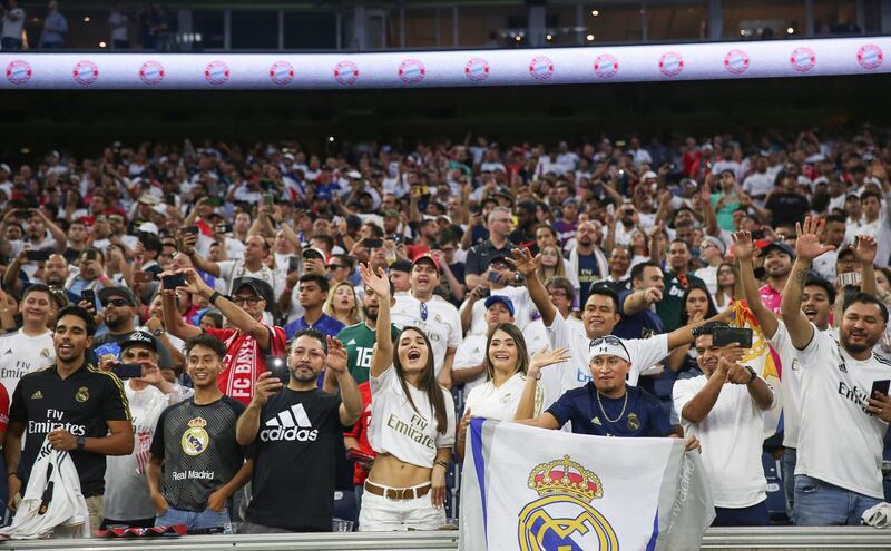 Real Madrid fans in Houston. Reuters
