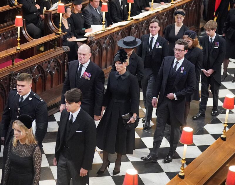 Members of the royal family attend the state funeral of Queen Elizabeth II at Westminster Abbey. WPA