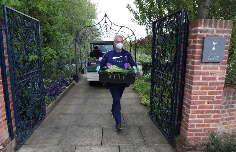 TOTTENHAM, ENGLAND - APRIL 29:  Jose Mourinho, Head Coach of Tottenham Hotspur delivers food produce from the Training Center to the Tottenham Hotspur Stadium food hub to aid the efforts against Covid-19 on April 29, 2020 in Tottenham, England.  (Photo by Tottenham Hotspur FC/Tottenham Hotspur FC via Getty Images)