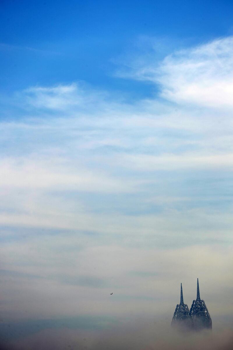 Dubai, United Arab Emirates - December 26th, 2017: Heavy fog in Dubai. Tuesday, December 26th, 2017, Dubai. Chris Whiteoak / The National