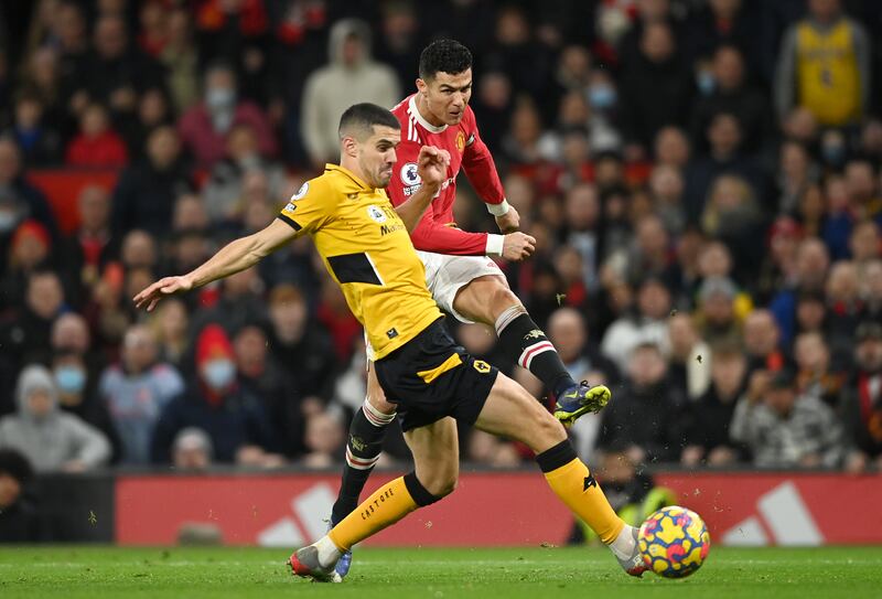 Conor Coady 7 - The Wolves captain organised his backline well and they were faultless for the most part on Monday evening. Bruno Fernandes struck the bar at one point as the Wolves defence allowed a man to get spare, but that was an anomaly on an otherwise impressive display, with Coady at the heart of it. Getty Images