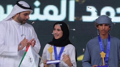 Amna Al Mansouri was been crowned the UAE Arab Reading Challenge winner. Wam