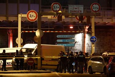 French police secure an area after shooting dead gunman Cherif Chekatt who killed five people at a Christmas market in Strasbourg. Reuters