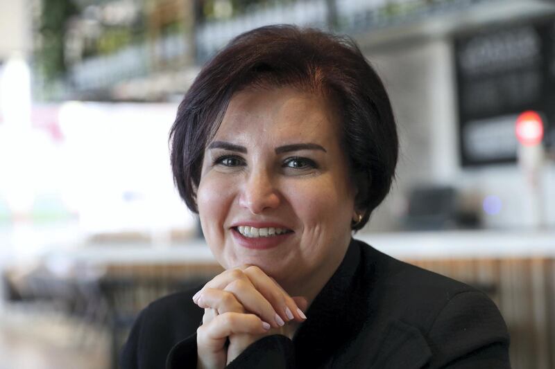 Dubai, United Arab Emirates - October 21, 2019: Dr Nairouz Bader has founded Corporate HERoes, focused on getting more women in leadership positions and helping them develop their skills and gain experience. She wants more women to break down the barriers faced in the region and get into high level business positions in the UAE. Monday the 21st of October 2019. Media City, Dubai. Chris Whiteoak / The National