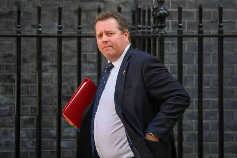 Mark Spencer arriving for a weekly Cabinet meeting at 10 Downing Street earlier this year. Bloomberg.
