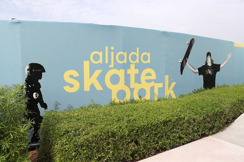 Carson was commissioned by Arada, the developers behind Aljada, to design the graphics at the skatepark