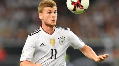 Timo Werner was twice on target as Germany romped Norway 6-0 in Stuttgart. Getty Images