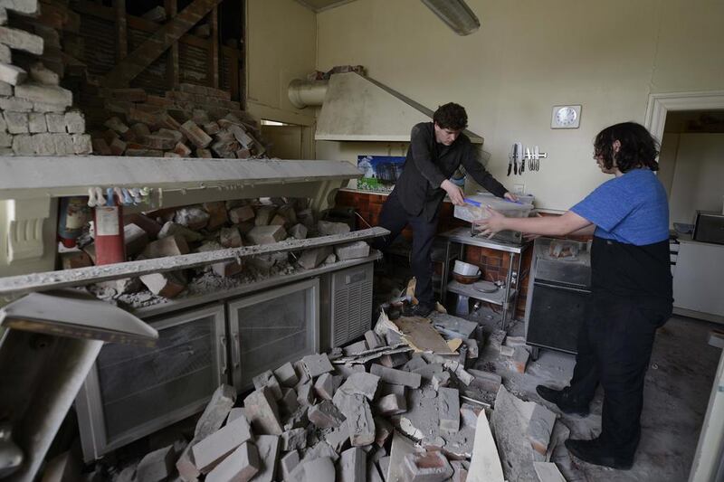 The Waiau Lodge Hotel shows damage in the aftermath of a 7.8 magnitude earthquake. Matias Delacroix / Getty Images