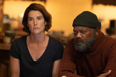 Cobie Smulders as Maria Hill and Samuel L Jackson as Nick Fury in the show. Photo: Marvel Studios 