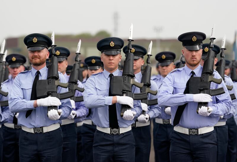 Members of the Royal Air Force during the full rehearsal in Hampshire. PA