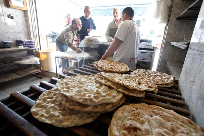 Traditional bread is made at an old fashion bakery in Amman, Jordan on May 01, 2010. (Salah Malkawi for The National)